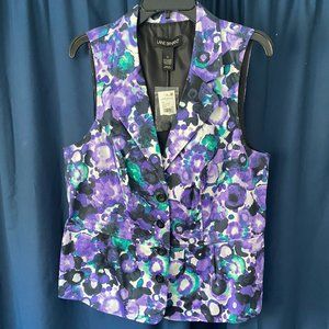 NWT- LANE BRYANT COLORFUL LINED VEST